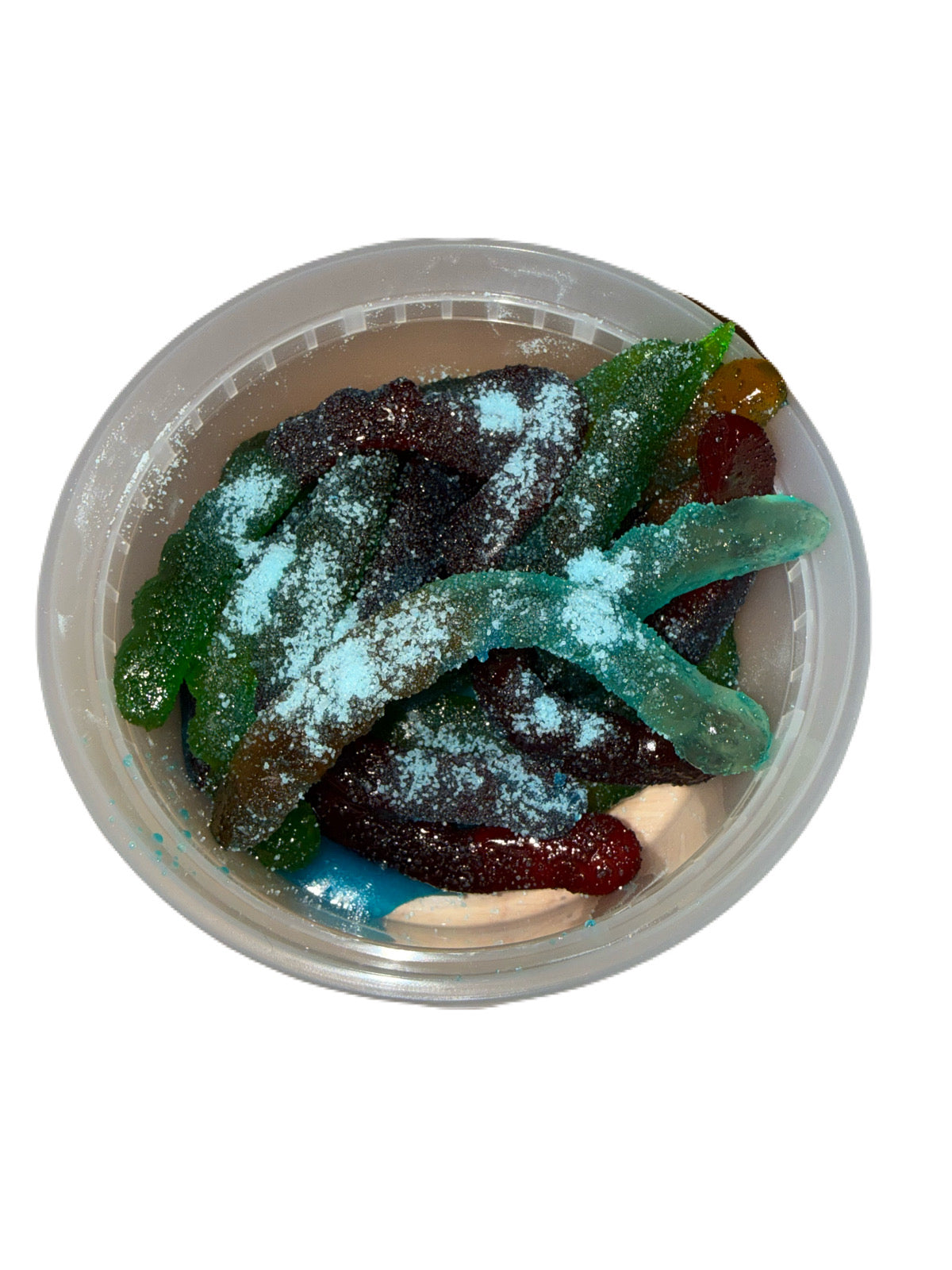 BlueRaspberry Gummy Worms Sour & Sweet Gooey (8oz)