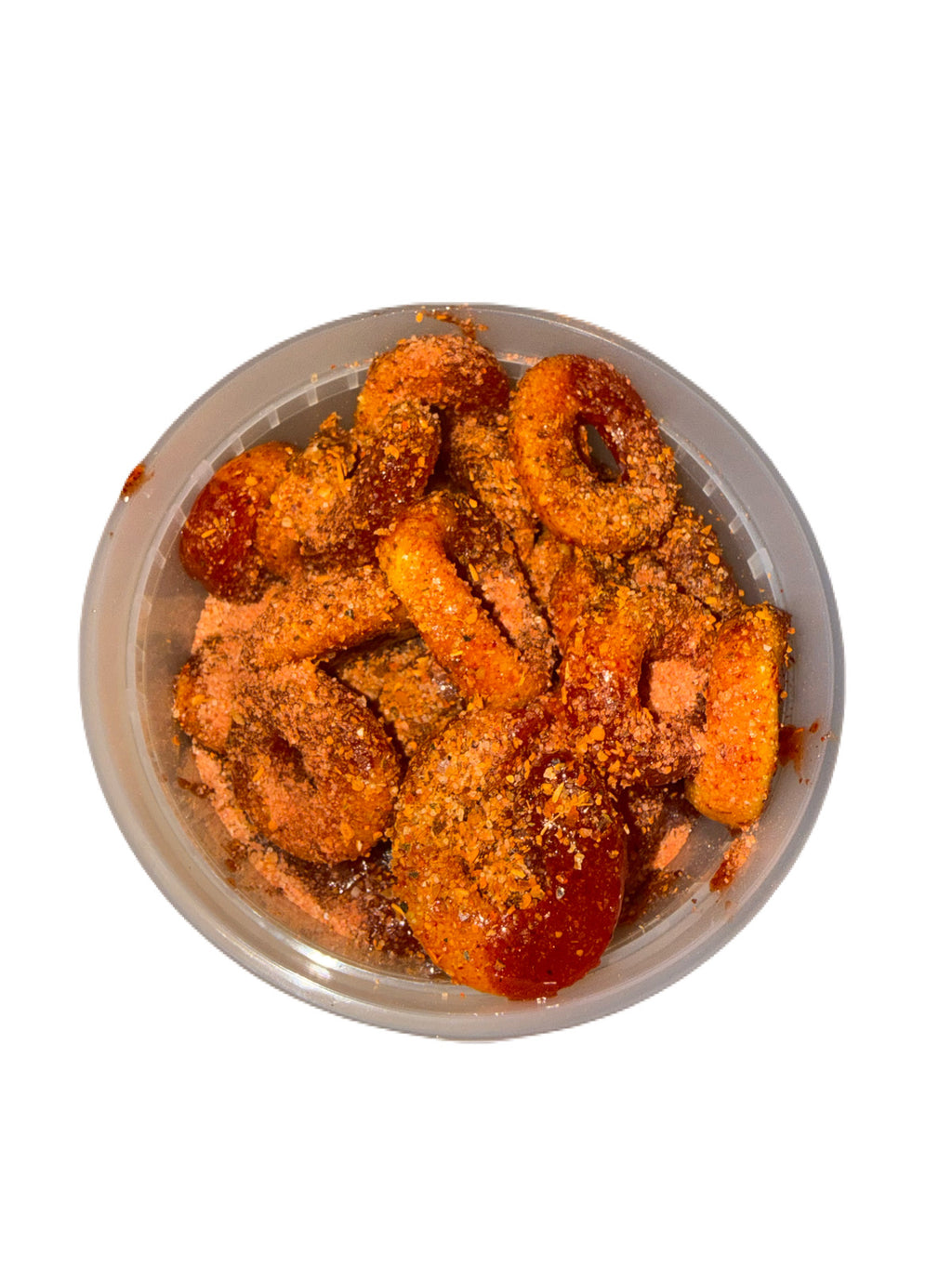 Chamoy Gummy Peach Rings Sweet & Spicy (8oz)
